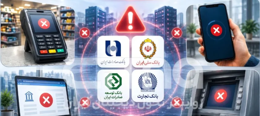 اختلال در خدمات آنلاین بانک‌ها